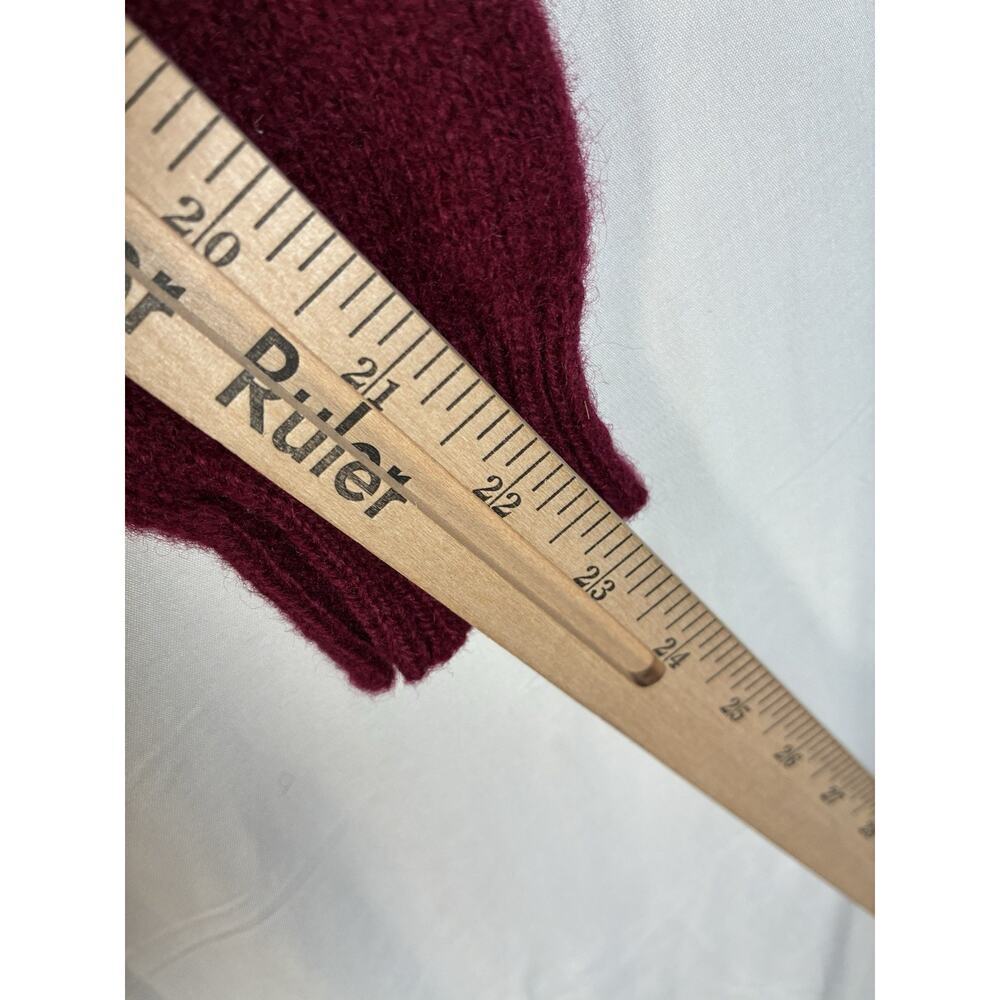 Vintage Brooks Brothers 100% Wool Burgundy Cardigan Sweater Women M 70s Classic - Picture 6 of 7